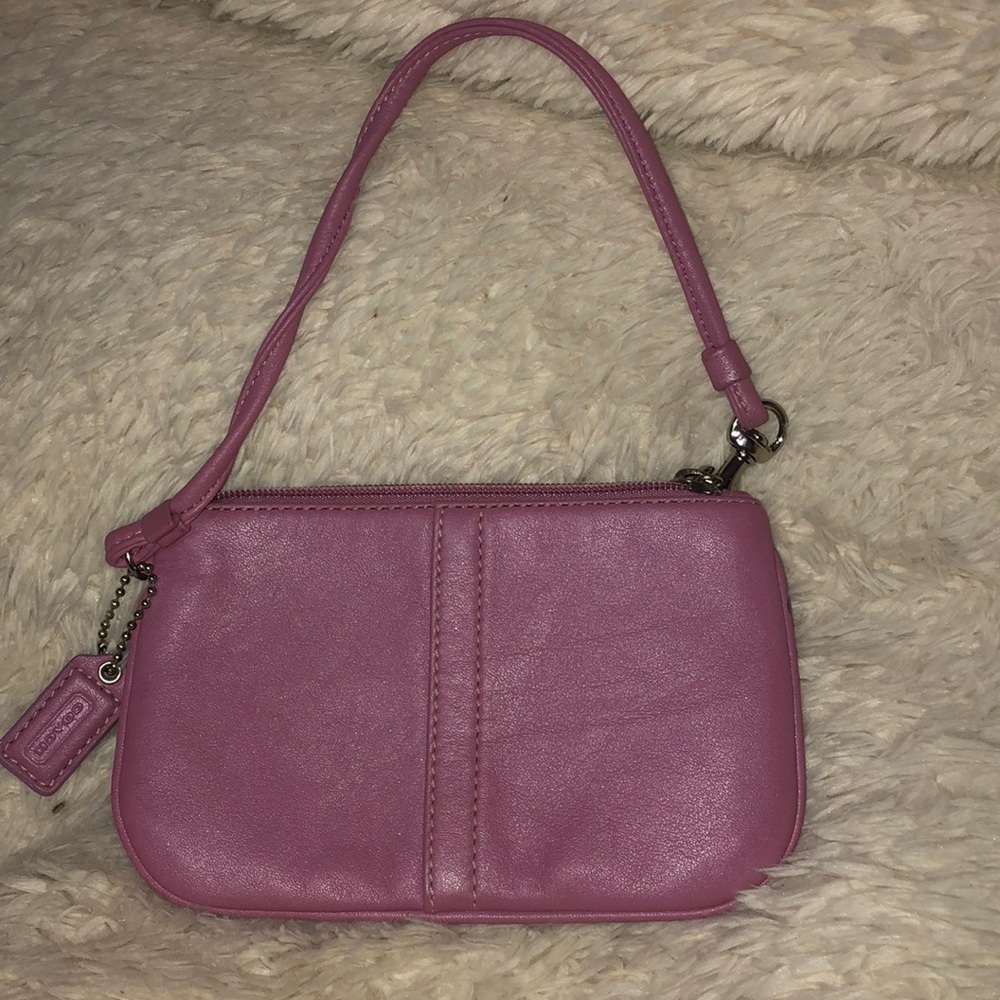 Pink Coach wristlet Mini purse